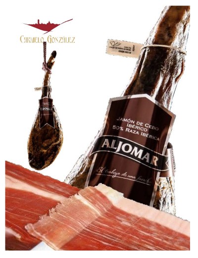 CORTE A CUCHILLO JAMÓN DE CEBO IBÉRICO 50% RAZA IBÉRICA MARCA ALJOMAR