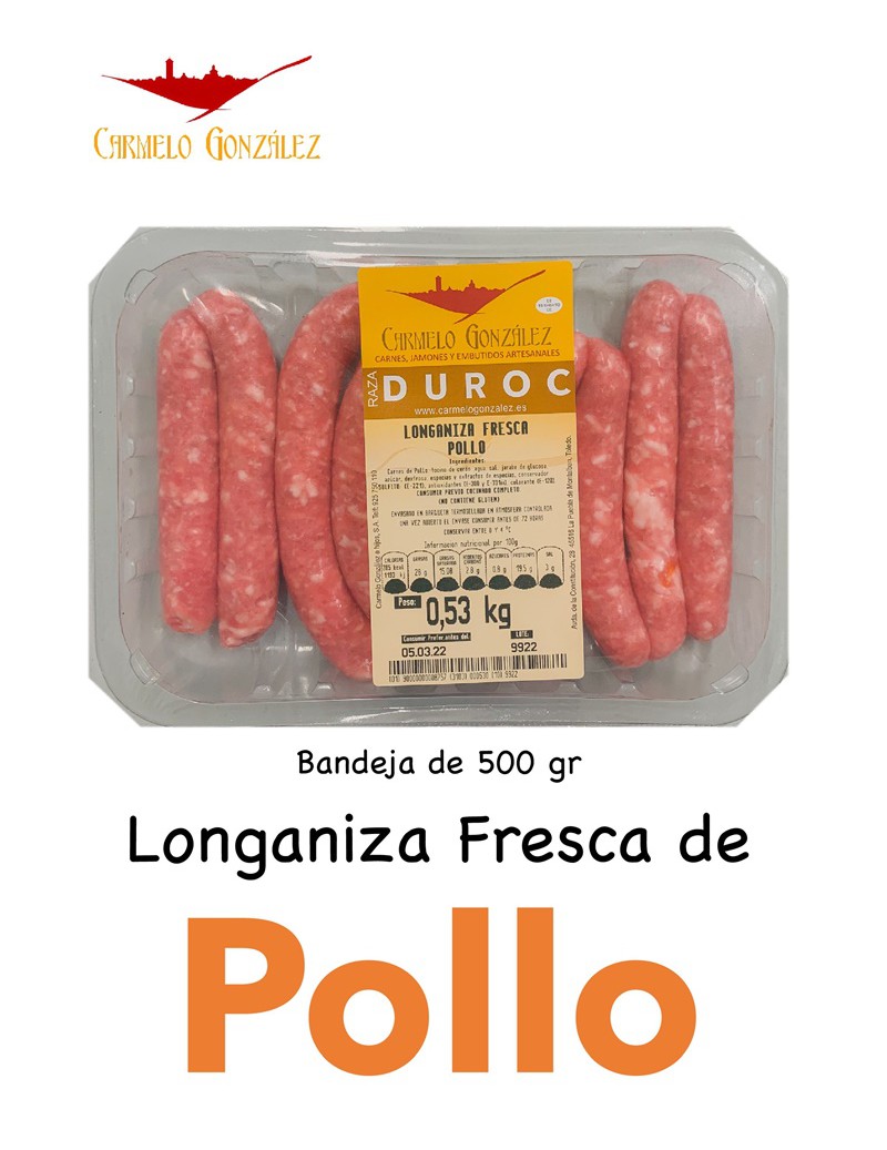 Comprar Salchichas Frescas Pollo | Carnicería online Carmelo González