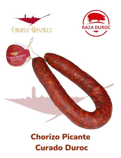 Chorizo Picante Artesanal Curado Raza Duroc