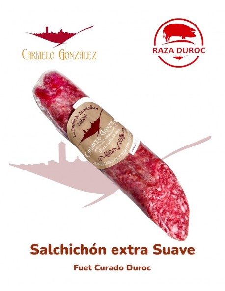 comprar oferta de salchichon espetec curado duroc no iberico tipo fuet artesanal 