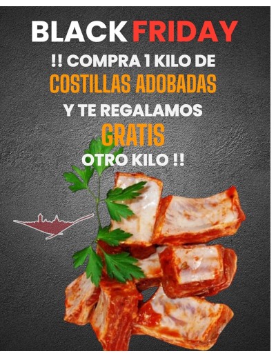 Comprando 1 kilo de Costillas adobadas te regalamos otro gratis